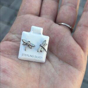 Sterling Silver Dragonfly Earrings